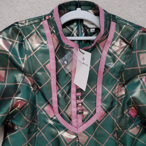 SOLD NWT Tuckernuck Metallic Mosaic Indre Dress szXS - Picture 12 of 15